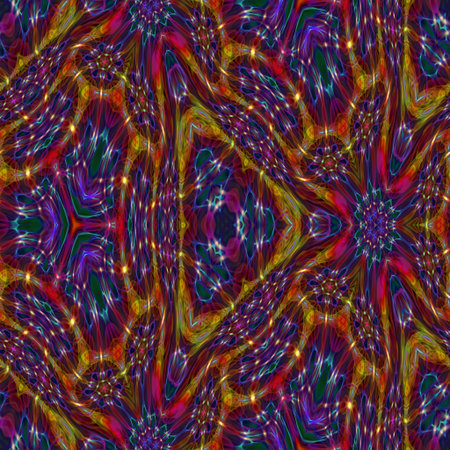 Kaleidoscopic wallpaper tiles. Seamless texture