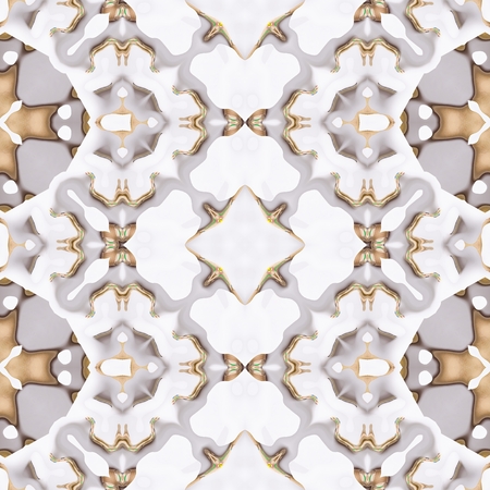 Oriental Kaleidoscopic wallpaper tiles. Seamless textureの写真素材