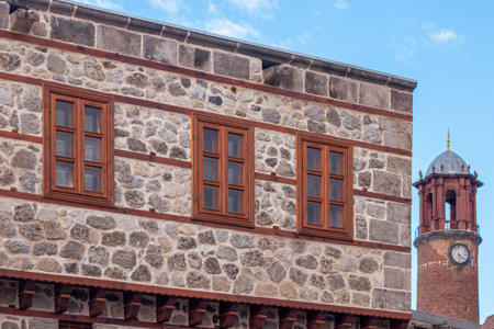 Erzurum stone houses.Anatolian architectural building examples, Turkeyの写真素材