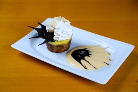 vanilla puddingの写真素材