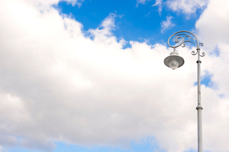 street lamp at the cloud
