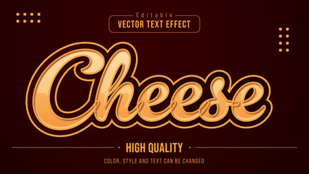 cheese delicious editable text effectのイラスト素材