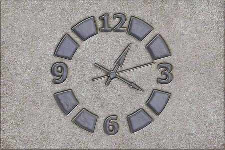 Clock on a grunge backgroundの写真素材