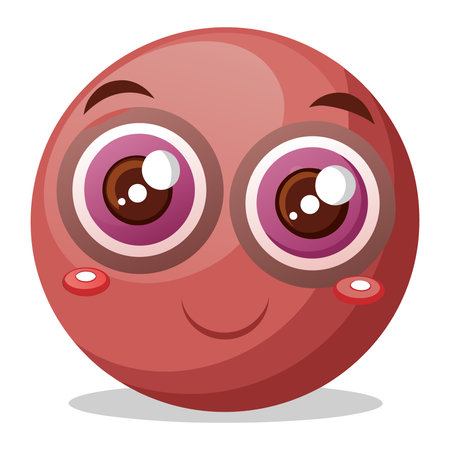 cute emoticon face cartoon vector illustration graphic design eps10のイラスト素材