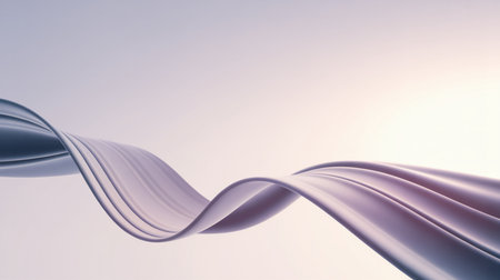 abstract background with smooth flowing silk waves, 3d render illustrationの素材