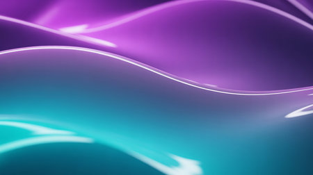 abstract background with smooth lines in purple and blue colors, computer generated imagesの素材