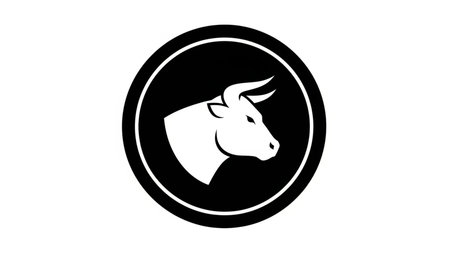 Cow head icon. Vector illustration isolated on white background for graphic and web design.の素材