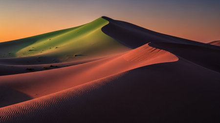 Sand dunes in Maspalomas Gran Canaria at sunsetの素材