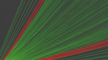 abstract background with lines and stripes in red, green and black colorsの素材