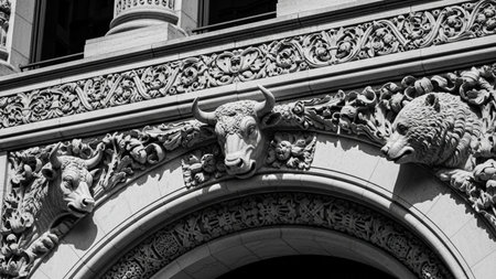 Detail of the facade of the New York State Capitol Building.の素材
