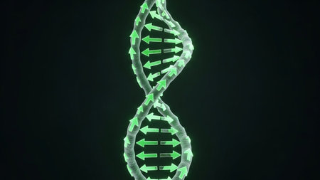 DNA helix. 3d illustration of DNA helix. 3d renderingの素材