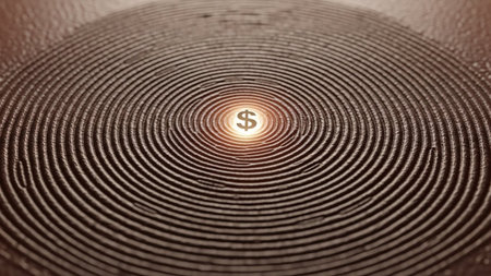 Dollar sign inside a circle. Business and finance concept. 3D Renderingの素材