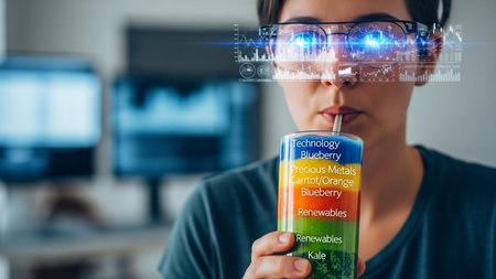 Portrait of beautiful young woman in glasses drinking juice from a glassの素材
