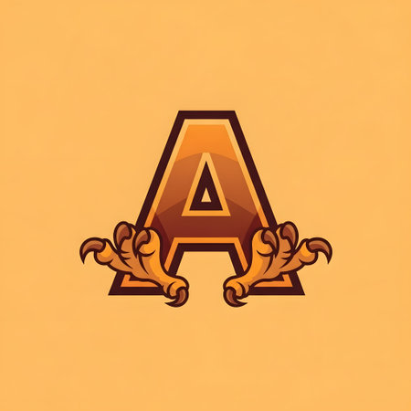 Vector illustration of stylized retro vintage font. Letter A logo.の素材