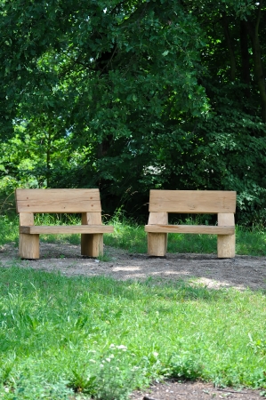 Wooden benchの写真素材