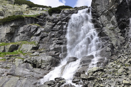 Leap waterfall, High Tatras in Slovakiaの写真素材