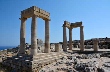 Ancient Lindos, Acropolisの写真素材