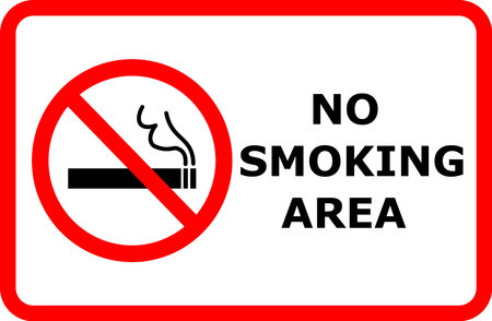 No smoking area sign, vector illustration on white background, EPS10のイラスト素材