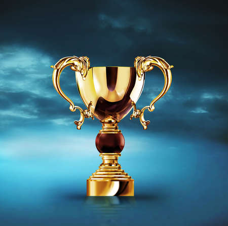 Golden trophyの写真素材
