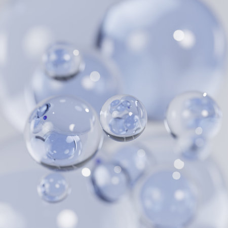 Abstract bubbles Background, 3D illustration, 3d illustration of transparent bubbles