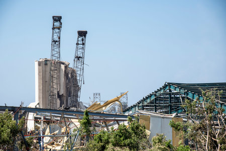 Beirut Blast | City Port and Buildings destruction after the Massive Nitrate explosion disaster
