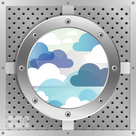 View from a airplane window のイラスト素材