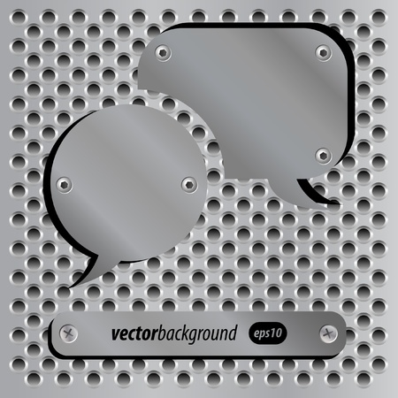 Metallic speech bubble iconsのイラスト素材