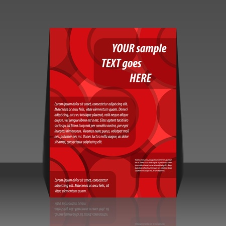 Abstract red circle background flyer designのイラスト素材