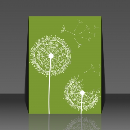 Dandelion flower background - flyer desingのイラスト素材