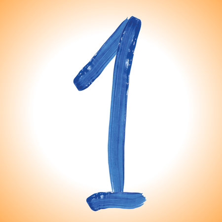 Numbers - painted designのイラスト素材