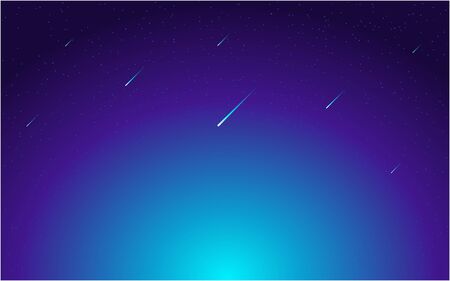 Elegant night background with Falling Stars. Starry night Backgroundのイラスト素材