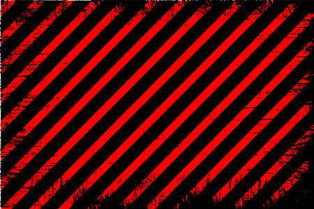 Red warning stripe background with abstract grunge. Red caution stripe background with grungeのイラスト素材