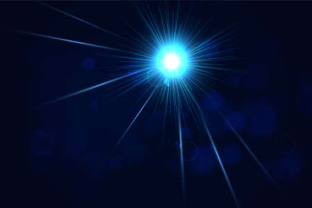 Abstract Dark blue gradient background vector. Elegant blue dark background with shiny light and glowing glitter.のイラスト素材
