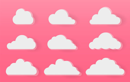 Collection of white cloud icon with 3d style. set of cloud background.
clouds icon vector...