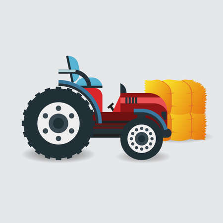 Tractor cartoon background vector illustration. tractor icon cartoon style.のイラスト素材