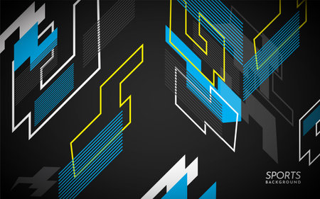Bizarre sports background vector illustration. Sports Background with Lines and Shape.のイラスト素材