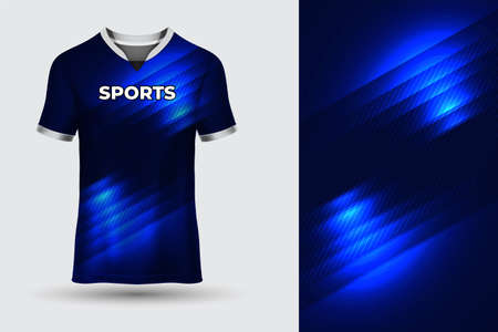 Shinny blue gradient T shirt sports abstract jersey suitable for racing, soccer, gaming, motocross, gaming, cyclingのイラスト素材
