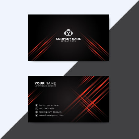 Blue wavy Business Card Template. Creative Business Card vectorのイラスト素材