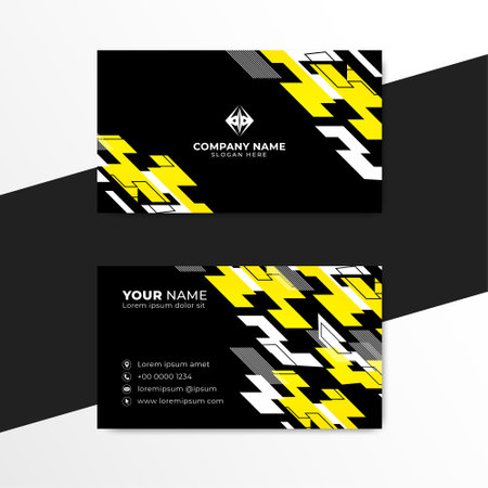 Stylish Business Card Design vector. Creative Business Card Templateのイラスト素材