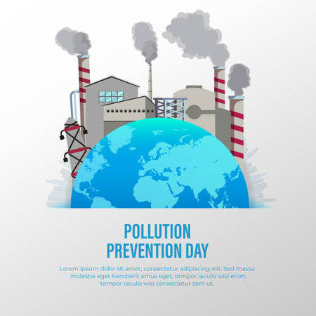 World pollution prevention day design background vectorのイラスト素材