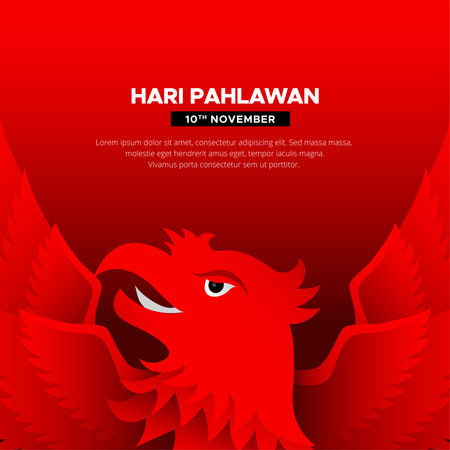 Indonesia National day design background vector. Celebration indonesia veteran day vectorのイラスト素材