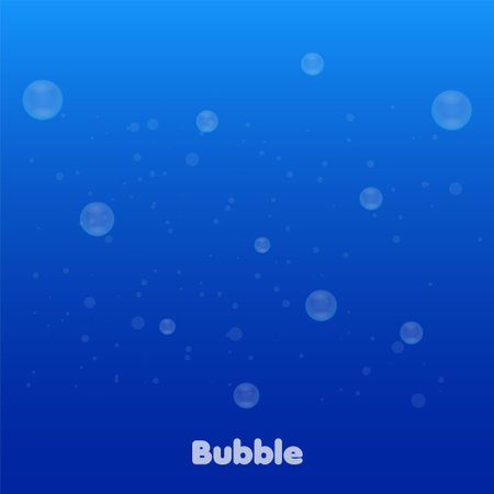 Collection of water bubble in deep sea vectorのイラスト素材
