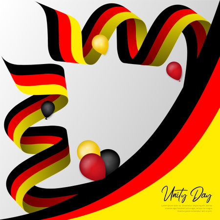 New design of Germany Independence day background vector. German republic day vectorのイラスト素材