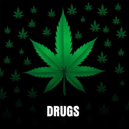 Collection of marijuana patter design vector. Modern gradient Marijuana drugs icon vector.のイラスト素材