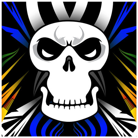 Celebration death day design background with abstract wavy and geometric elements vector.のイラスト素材