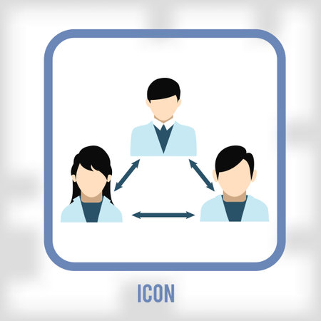 Modern people connection icon vector. Simple connection icon vector. Amazing People Network Iconのイラスト素材