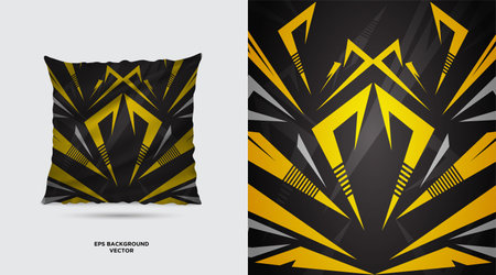 Modern Fabric textile pattern design template vector. Fantastic Fabric Painting Designs For Pillow Covers vectorのイラスト素材