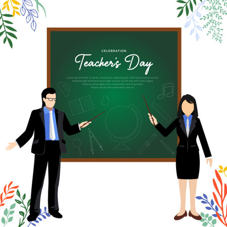 Happy International Teacher's Day design background vectorのイラスト素材
