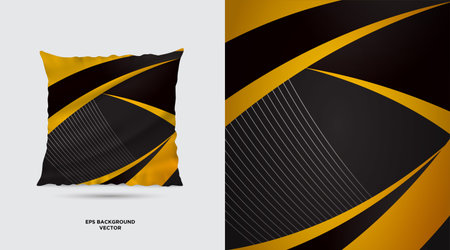 Realistic Fabric textile pattern design template vector. Simple Fabric Painting Designs For Pillow Covers vectorのイラスト素材