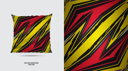 Unique Fabric textile pattern design template vector. Simple Fabric Painting Designs For Pillow Covers vectorのイラスト素材